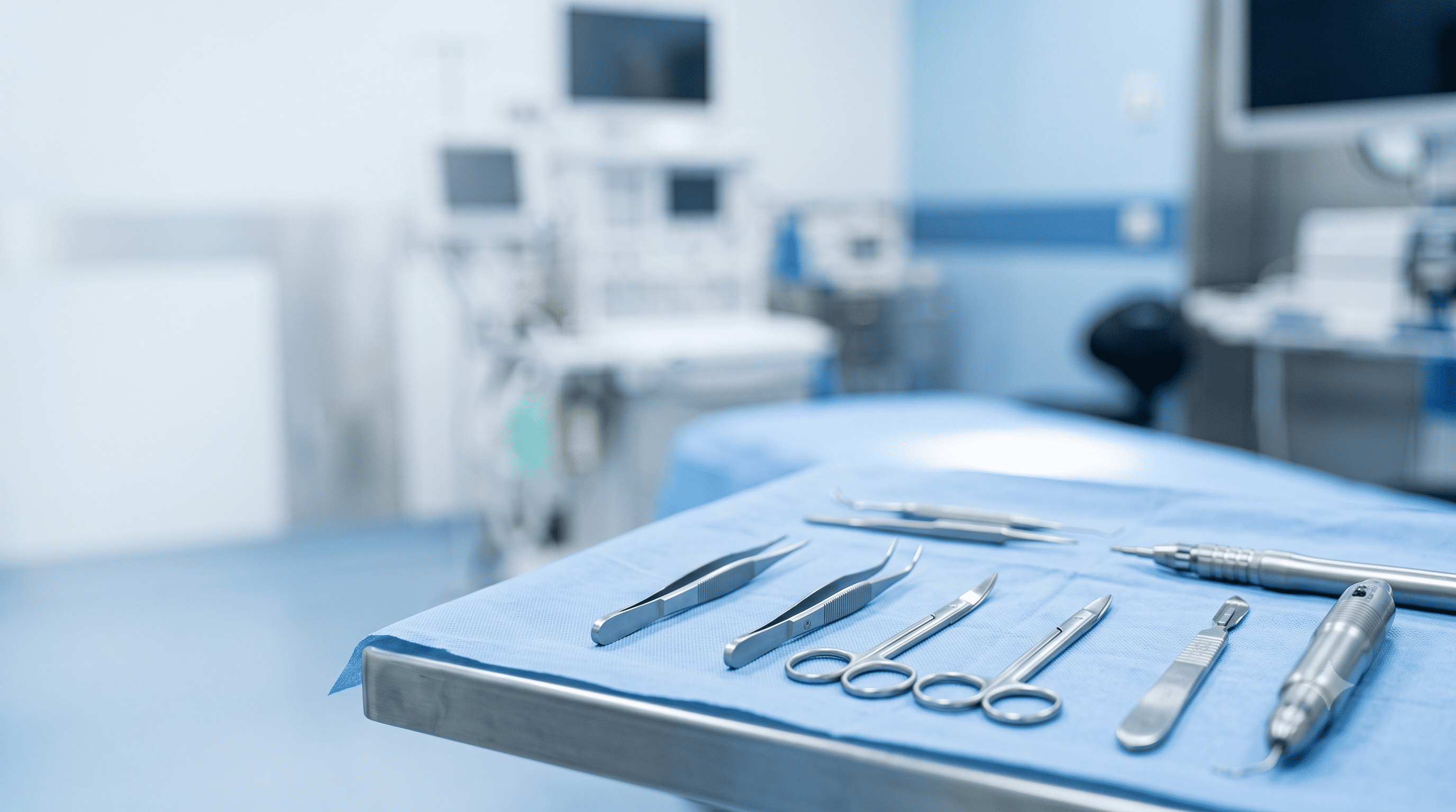 Macro view of precision ophthalmic instruments