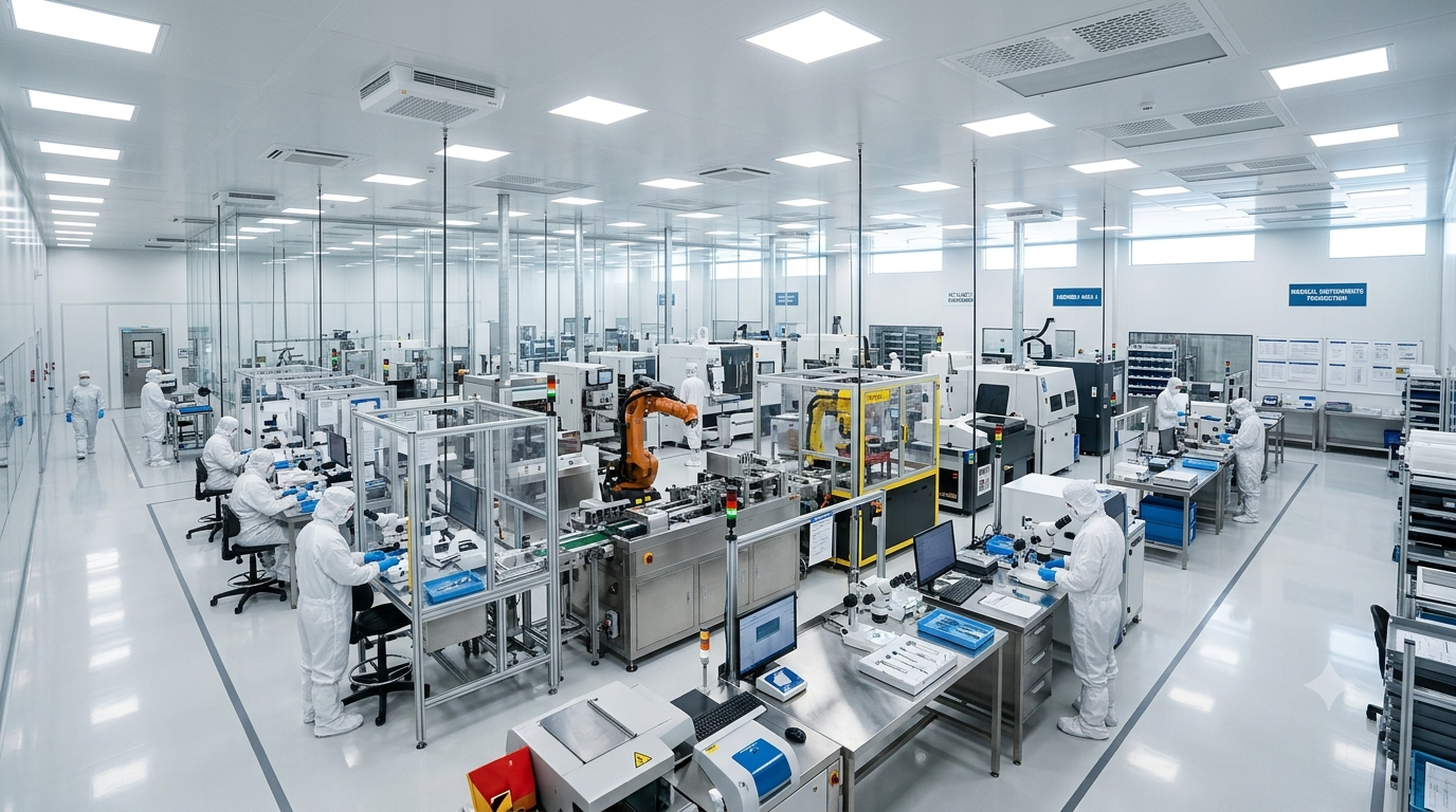 Precision processing stage on the manufacturing floor
